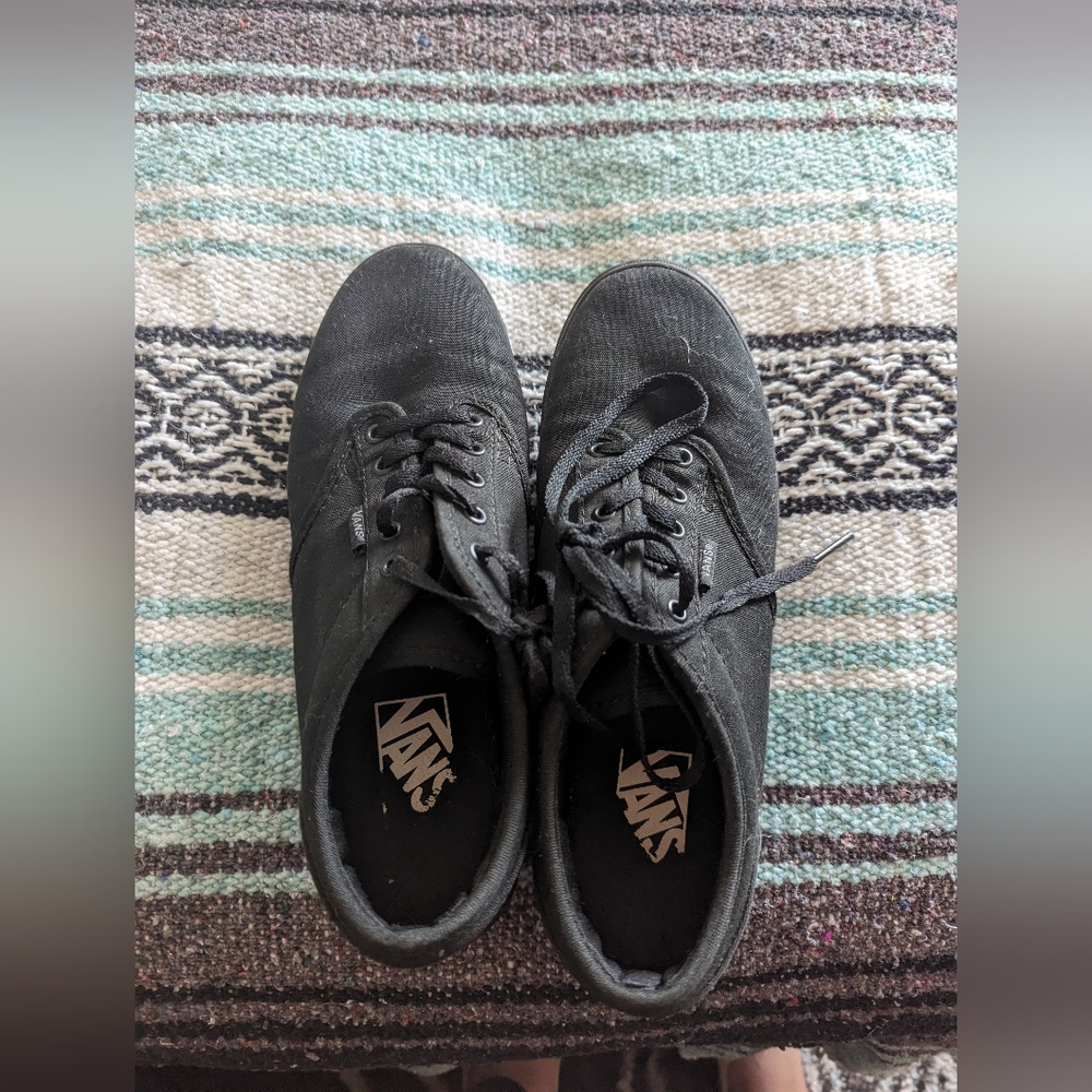 Solid Black Vans - image 2